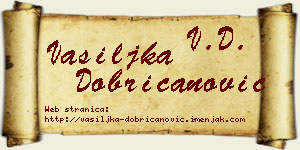 Vasiljka Dobricanović vizit kartica